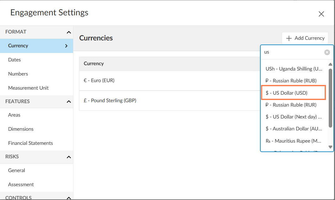 How to add a currency into a smart engagement
