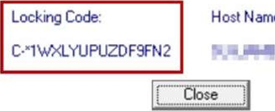 How to get the Locking code of the server for the Network Licence