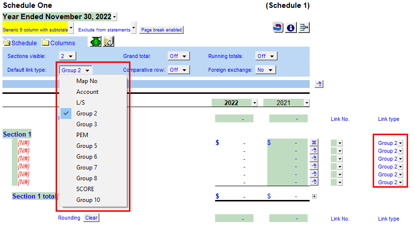 JZ106 Using Group numbers to combine account amounts