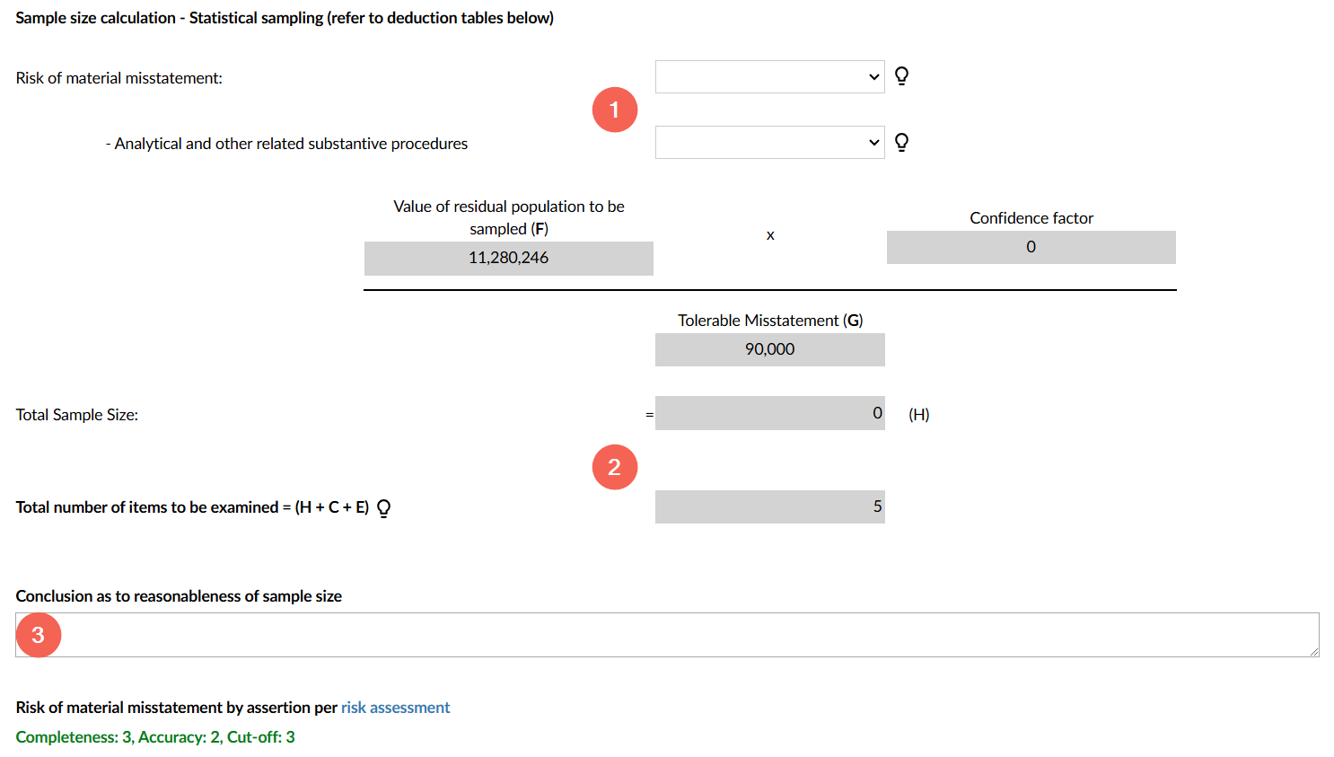 Substantive Sampling Forms