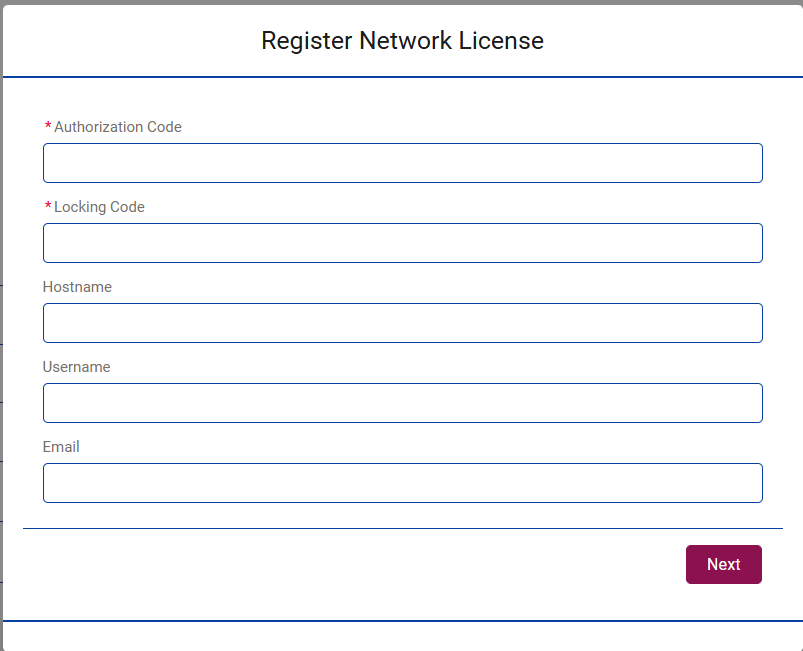 Creating a network license string