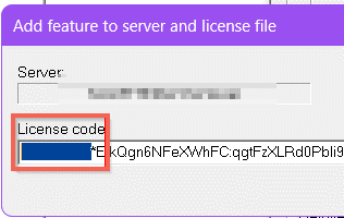 Creating a network license string