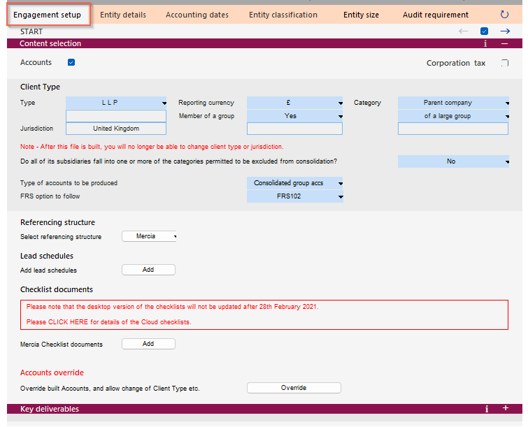 Completing the Wizard for a Group Consolidated file