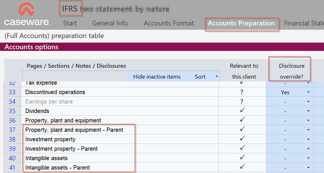 How to use the Accounts Preparation table for Group Consolidated accounts?
