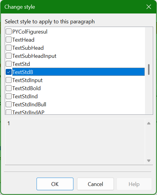 How to make text Bold in AccountsAdvanced?