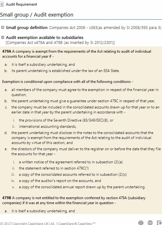 How do I apply audit exemption for a subsidiary?