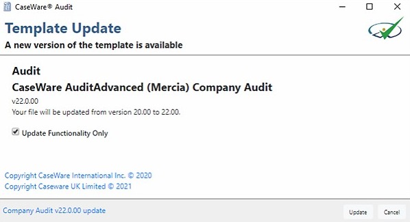 Adding documents to a non upgraded engagement file from the Document