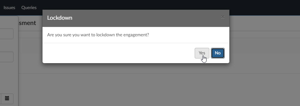 How to lock an Cloud Audit engagement?