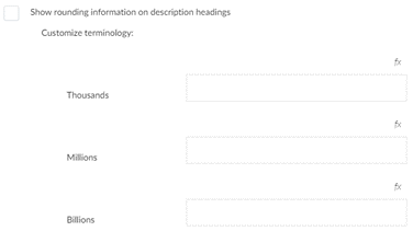 How do I apply rounding to the financial statements?
