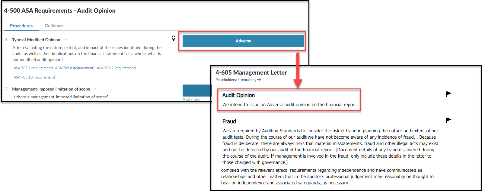 How does the Audit Report in Cloud Audit work?