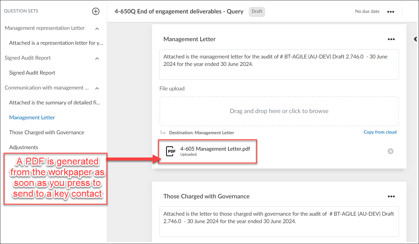 What is meant by "end of engagement" queries in Cloud Audit?