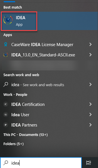CaseWare IDEA Level 1 Pre-training Checklist