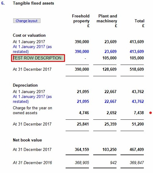 How can I change the row descriptions in asset notes? - with QuickVid