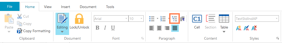 Setting the alignment of bullet point text